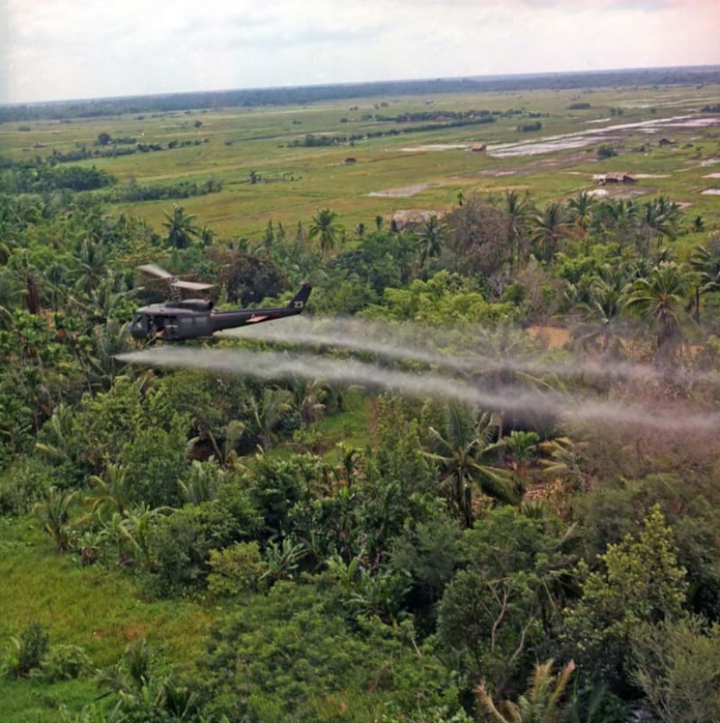 Chemical gas being sprayed (Reuters)